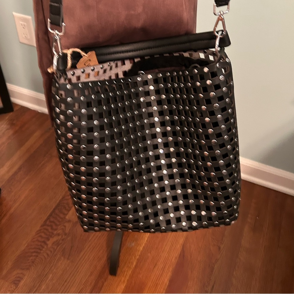 NWT Studded black Tote Bag